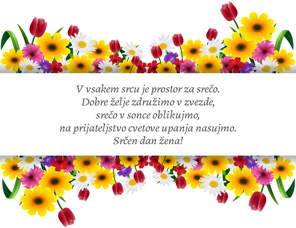 Voščilo članicam ob mednarodnem dnevu žena