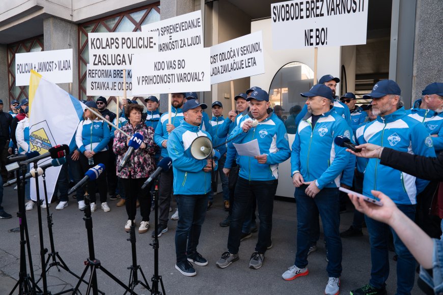 Uspešno izveden protest Policijskega sindikata Slovenije!