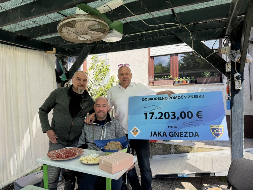 Skupaj smo zbrali 17.203,00 EUR pomoči za družino Gnezda